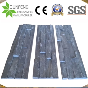 Stacked Wall Panel China Black Slate Ledge Stone