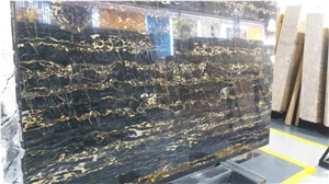 Italy Portoro Marble Golden Vein Black Marble Slab& Tile