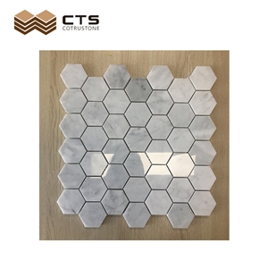 Marble Mosaic Kitchen Wall High Class Backsplash Hexagon
