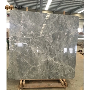 Polished Surface Silver Grey Marble Slab For Wall Floor Tile