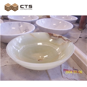 White Onyx Sink In Stock Customize Style Good Looking Luxury
