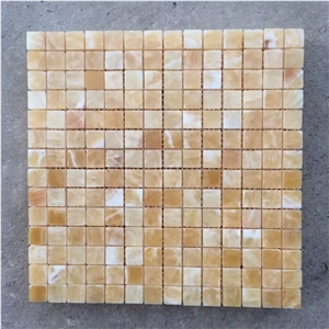 Square Honey Onyx Mosaic Tile