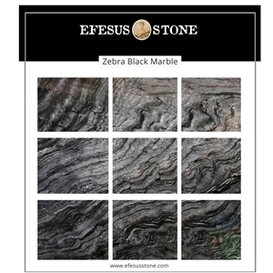 Zebra Black Marbles