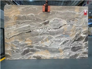 Arabescato Orobico Breccia Venice Brown Marble Slab