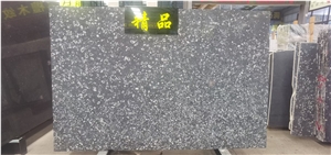 China Sea Shell Marble Feibei Flower Deep Black Slab Tile