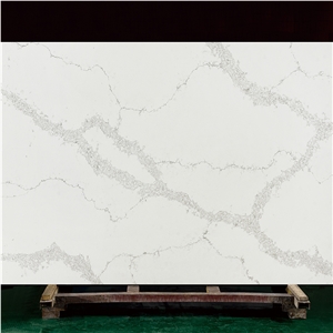Bubble Texture Light Grey Veins Qaurtz Slabs