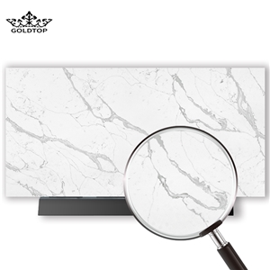 Goldtop Calacatta White Quartz Slabs