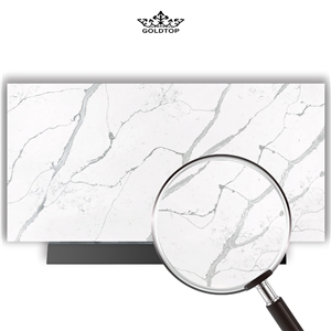 Goldtop Quartz Calacatta White Slabs