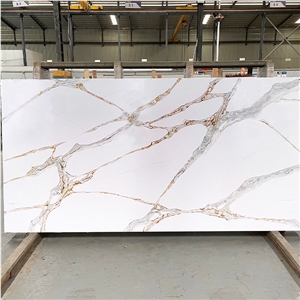 New Arrival Calacatta Gold Quartz Slabs