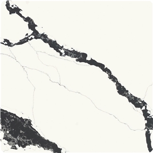 White Calacatta Quartz Bookmatched Beautiful Slab