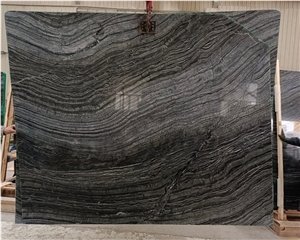 Ancient Wood Grain Silver Wave Marble Slab Wall Floor Tiles