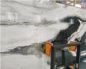 China Factory Polished Wholesale Panda White Marble Slabs