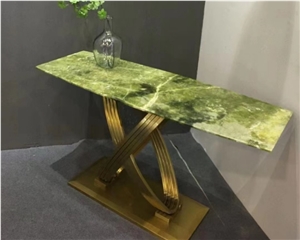 Dandong Green Marble Natural Luxury Stone Table