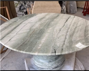 Natural Stone Green Fairy Verderra Marble Dinning Table