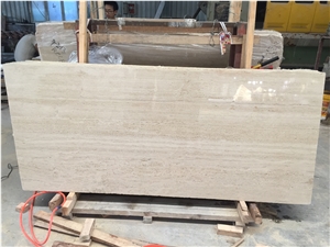 Ivory White Travetine Slab