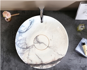 New York Marble Natural Stone Above Counter Sink Polished