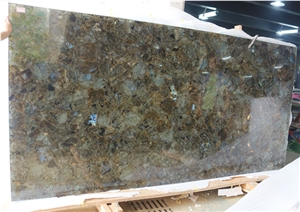 Semiprecious Stone Slab For Labradorite Kitchen Countertop