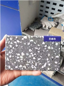 Grey Cement Terrazzo Inorganic Stone Wall