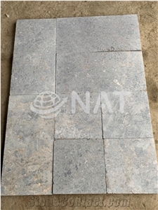 Vietnam Multicolor Grey Marble Tumbled Cubes For Paving