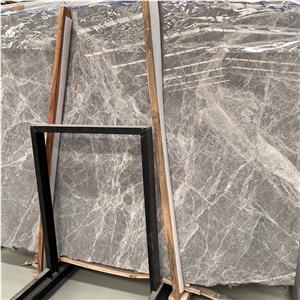 Good Price Light Color Hermes Grey Marble Slab For Home Wall