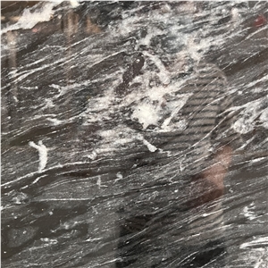 Natural Dark Grey Marble Slabs Wirh White Veins Floor Tiles