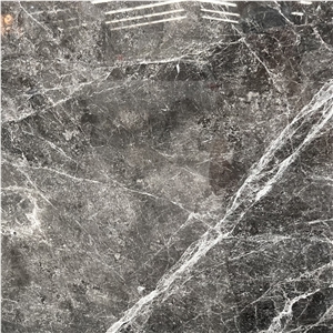 Wholesale Dark Color Hermes Grey Marble Slabs For Hotel Wall