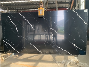 Calacatta Quartz Stone Calacatta Nero Quartz  Slabs