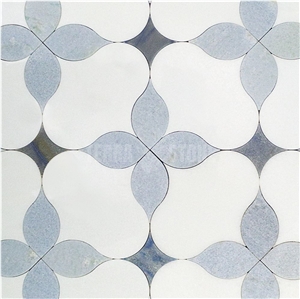 Eveningstar Blue Marble Tile Mosaic Waterjet