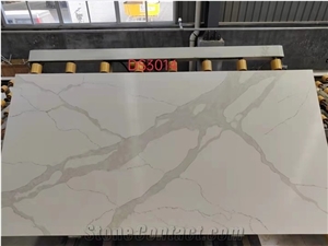 Man Made Calacatta White Artificial Quartz Countertops