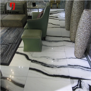 China Panda White Bookmatched Marble Tiles