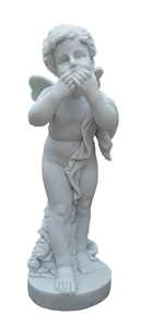 Hunan White Marble Outdoor Angel Sculpture