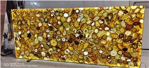 Yellow Agate Semiprecious Stone Slabs