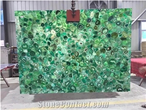 Green Agate Slab,Semiprecious Stone-China