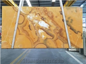 Golden/Yellow/Honey Onyx Slabs Tiles For Wall&Floor