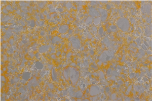 Sg170913-1 Golden Grey Quartz, Engineered Stone