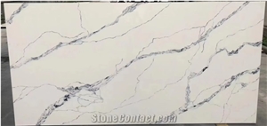 AMQ-1212 Quartz,Artificial Stone,Calacatta White Quartz