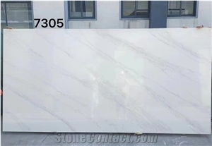 AMQ-7305 Quartz,Artificial Stone,Volakas White Quartz