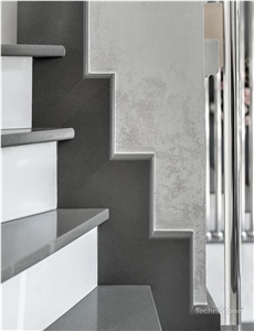 Gobi Grey Quartz Staircase, Steps