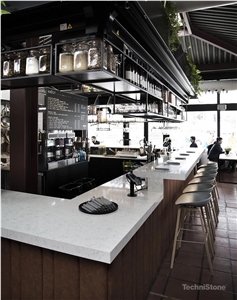Noble Carrara Quartz Bar Tops