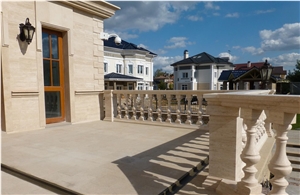 Travertino Classico Balustrades Private Residence