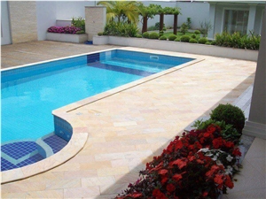 Sao Tome Quartzite Pool Tiles, Pool Pavers