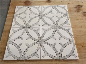Crystal White Marble Mosaic Tile Mosaic Pattern Design