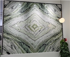 Exclusive Chinese Jade Green Wooden Vein Marble Slabs