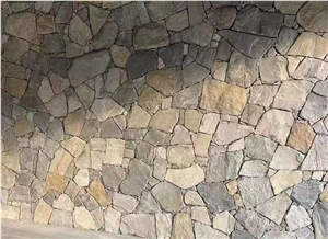 Multicolor Natural Slate Random Shape Wall Cladding Stone