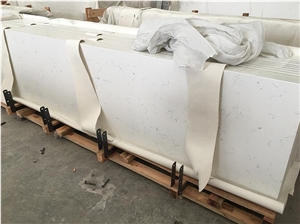 Hot Sale Carrara White Quartz Prefab Kitchen Worktops