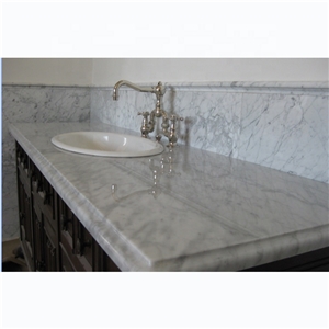 Carrara White Marble Vanity Top, Bathroom Countertop Fast Delivery