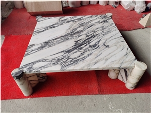 Luxury Calacatta Viola Marble Stone Table Tops