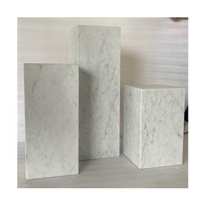 Modern Bathroom Design Cubic Marble Stone Plinth Table
