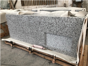 USA Project Bala Flower White Granite Countertops L Shape