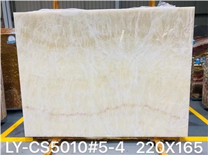 White Ice Onyx Big Slab Tile Natural Stone For Wall Project